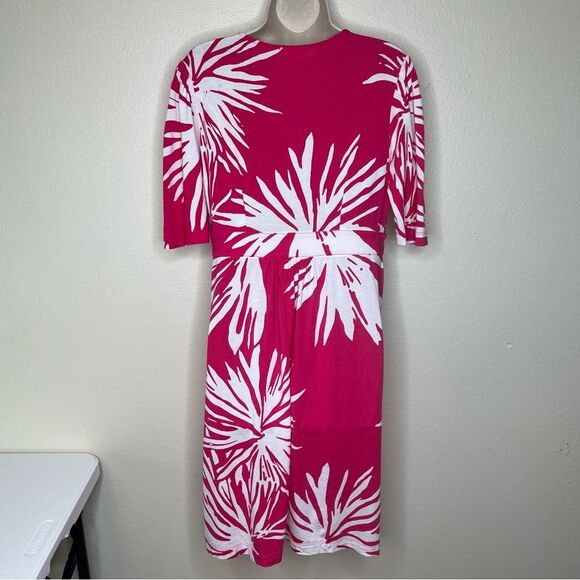 Lilly Pulitzer Bellanna Azalea Pink Frilly Ferns Dress Silk Women Large FLAWED - Picture 7 of 16